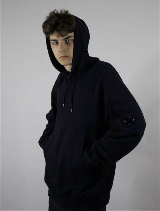 C.P. Company Diagonally Raised Fleece Hooded Sweatshirt