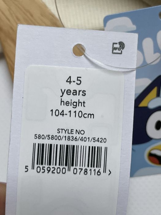 104 110 George Bluey kremowa jasna bluza dresowa z cekinami ciepła UK