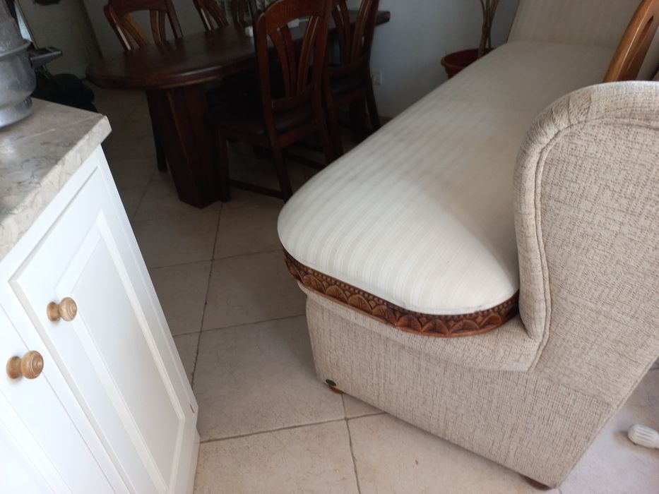 Chaise longue cor branco gelo