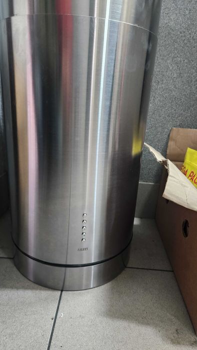 okap kuchenny Arset Tivano Royal Srebrny okap wyspowe