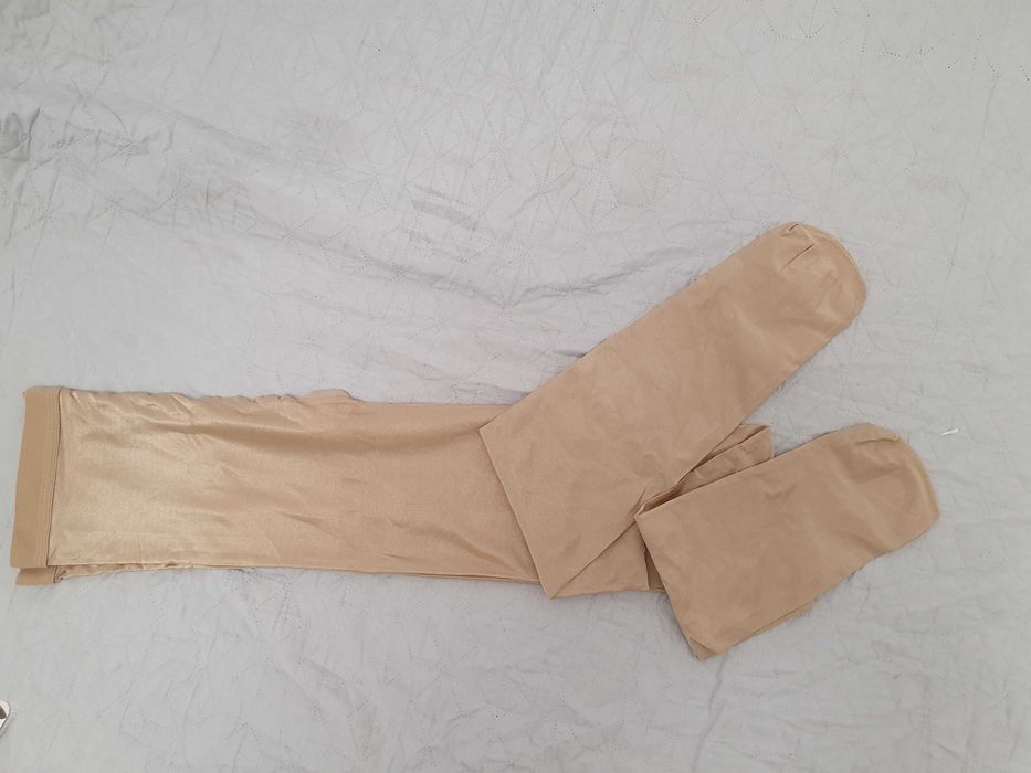 Rajstopy beżowe 80 den metaliczny połysk