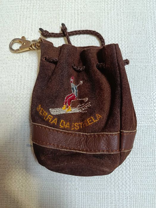 Bolsa Moedas Couro C/ Mosquetão
