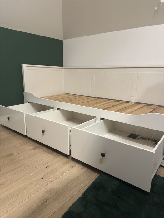 Łóżko Ikea Hemnes Rozsuwane 160x200 i 80x200 złożone King Size Bed