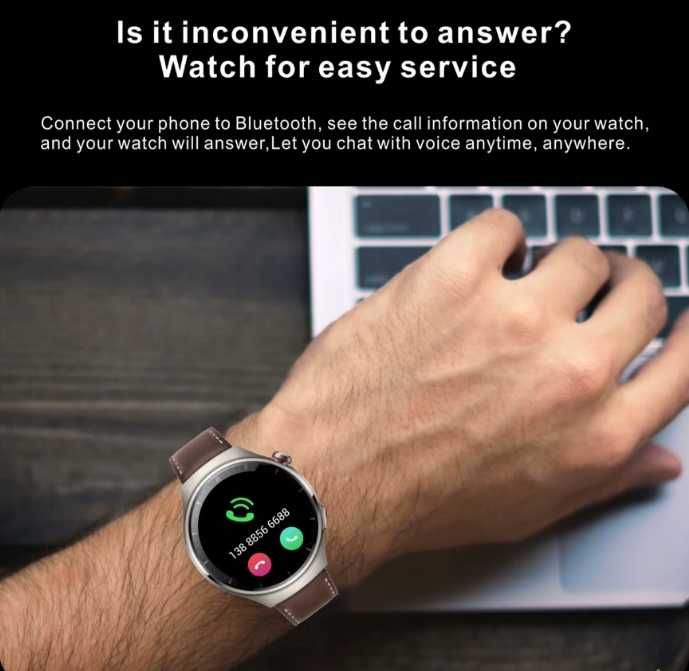 Smartwatch MA14 Ekran AMOLED 1.62", Monitor Zdrowia, NFC ttst1473