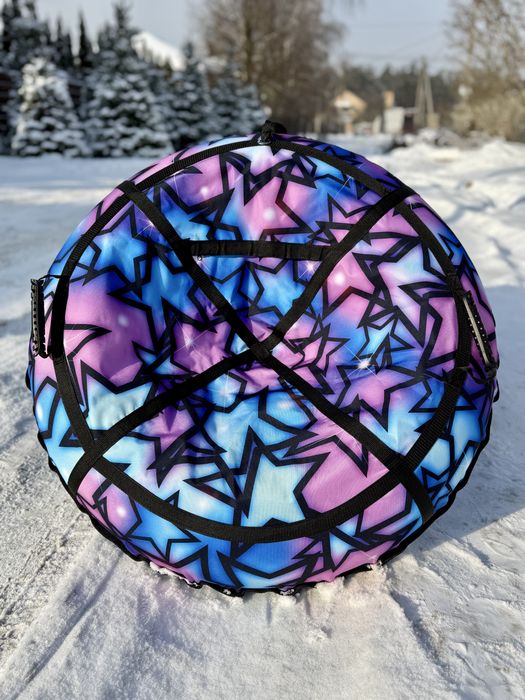 Тюбінг 100 см з камерою, надувні санки "Блакитні зірки"