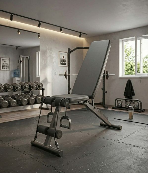 Ławka Treningowa do Ćwiczeń Składana do Wyciskania do Domu Siłownia