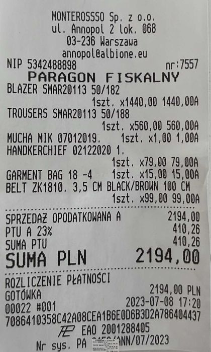 Garnitur ślubny czarny