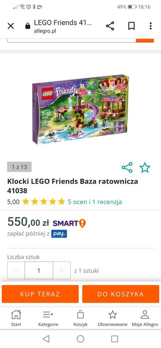 Klocki Lego Friends Baza ratownicza 41038