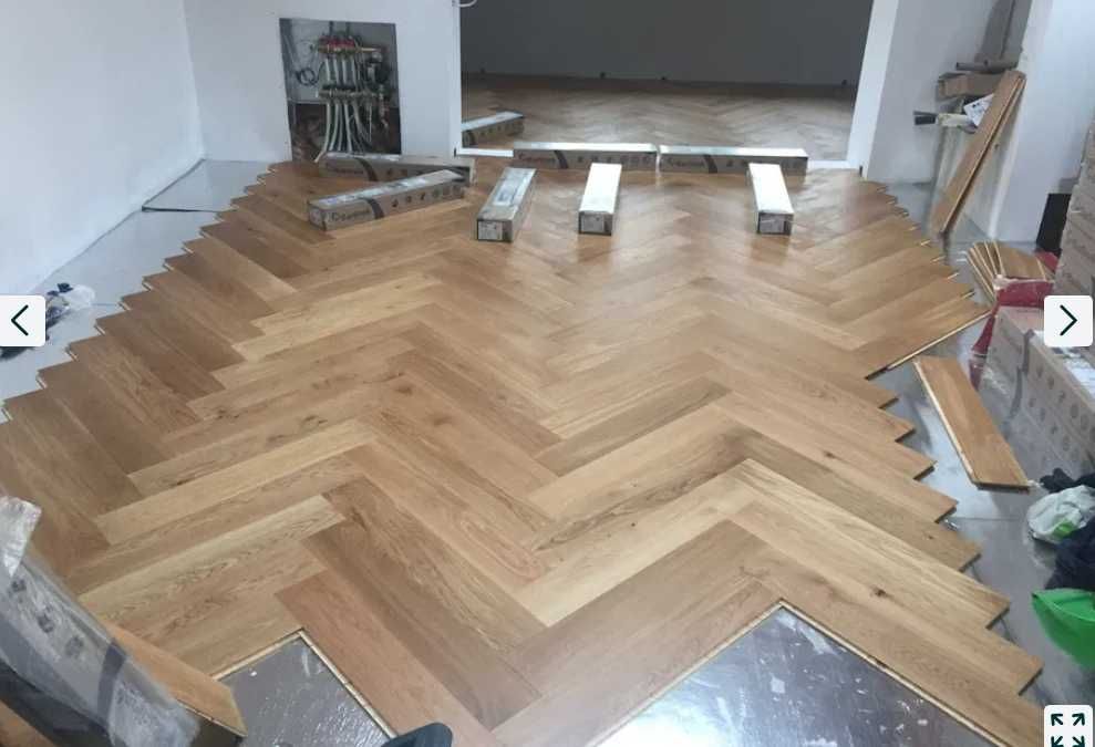 Układanie paneli podłogowych, jodełki , montaż listew