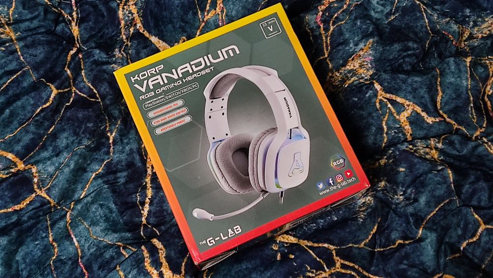 Słuchawki gamingowe dla gracza z mikrofonem RGB G-LAB KORP VANADIUM