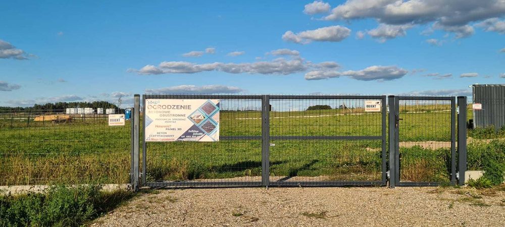 Mega Ogrodzenie - Panelowe Podmurówka Barwiona GRAFIT  -BRAMY I FURTKI