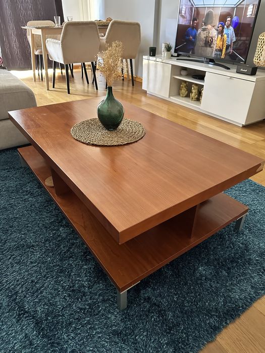 Mesa de centro de sala madeira maciça