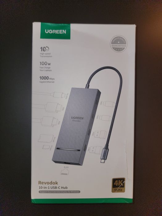 Концентратор USB  Hub 10 in 1 UGREEN CM886 Type-C, Type-A, HDMI, RJ45,