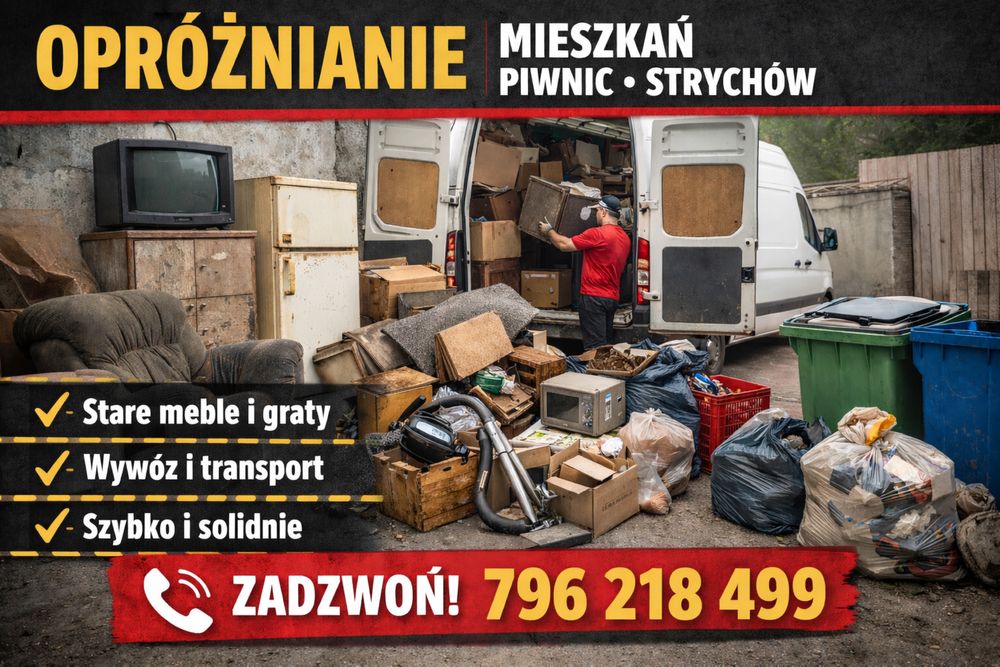 Opróżnianie Mieszkan Piwnic Strychow Domow Działek
