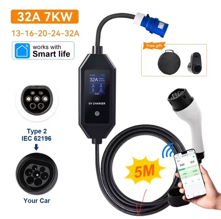 EV CHARGER Зарядний пристрій для автомобіля електрокар 13/16/20/24/32А