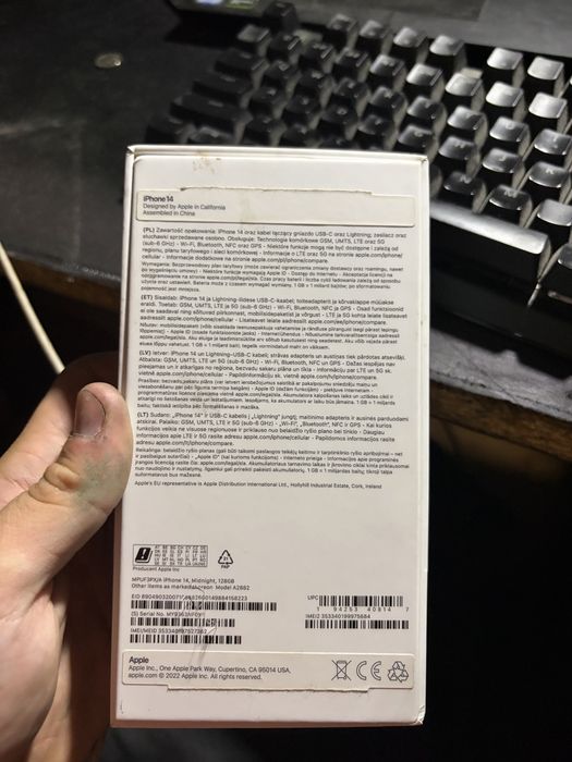 Iphone 14 128 GB czarny Uszkodzona Bateria
