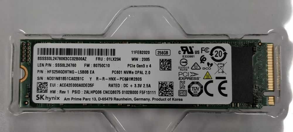 Disco SSD NVMe PCIe M.2 256GB