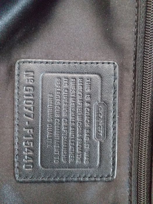 COACH VINTAGE oryginalna skóra płótno logowane torebka shopper kuferek