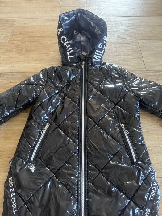 Kurtka lakierowana czarna 116