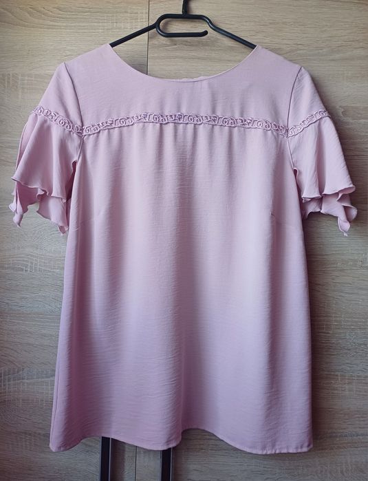 T-shirt pudrowy róż r. 42 (XL)