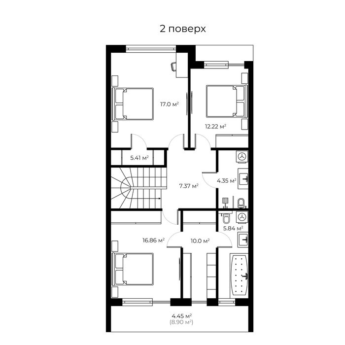 Таунхаус 170.2 м² з ділянкою у ТХ “Слов’янські”, Минай - SL 2