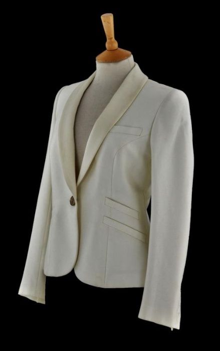 AQUASCUTUM LONDON, Casaco Curto de Senhora Tom Pérola *NOVO* Lã e em