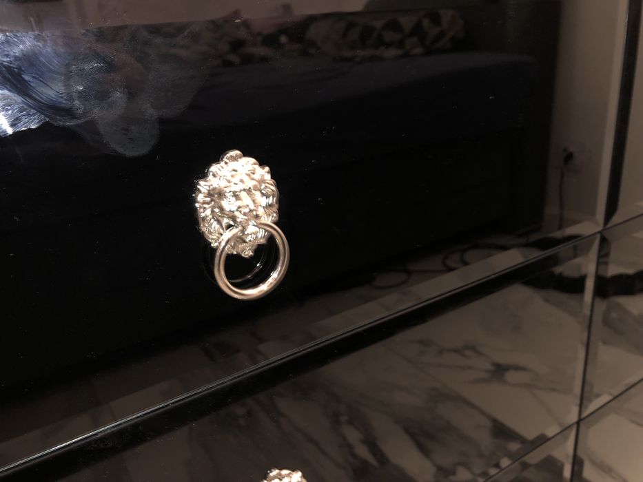 Komoda czarna glamour, noga ludwik, kolatka, nowoczesna, OKAZJA!!!