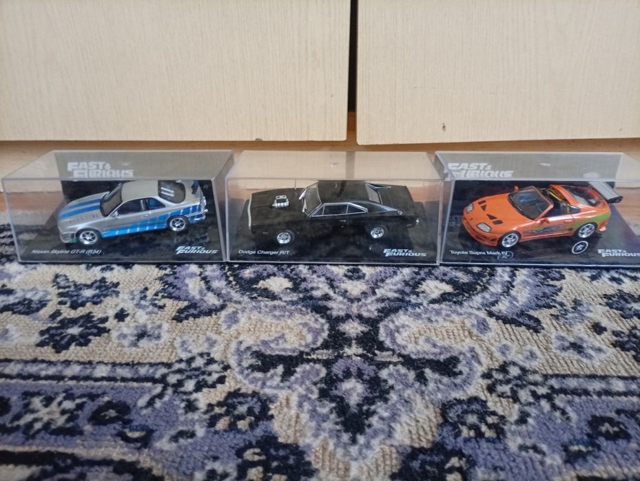 Sprzedam 3 modele samochodów z serii Fast & Furious.