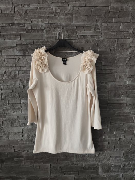 Beżowa bluzeczka z rękawem 3/4 H&m r.40-44