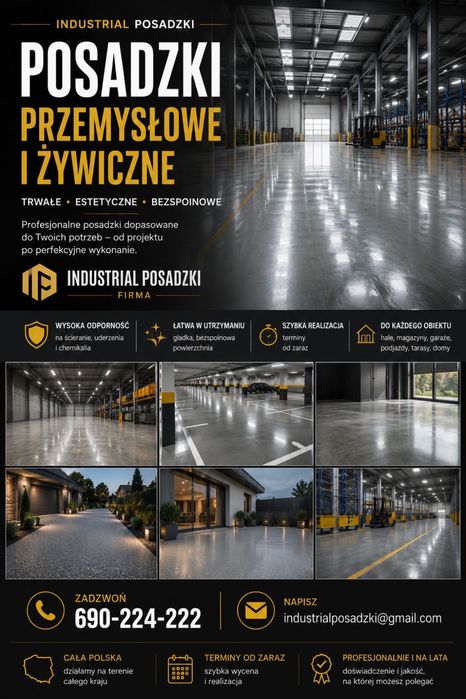 Posadzki Przemysłowe | Posadzki Zacierane/Chudziak/nowoczesne podjazdy betonowe/Kostka brukowa/posadzki przemysłowe zacierane/posadzki żywiczne/beton!
