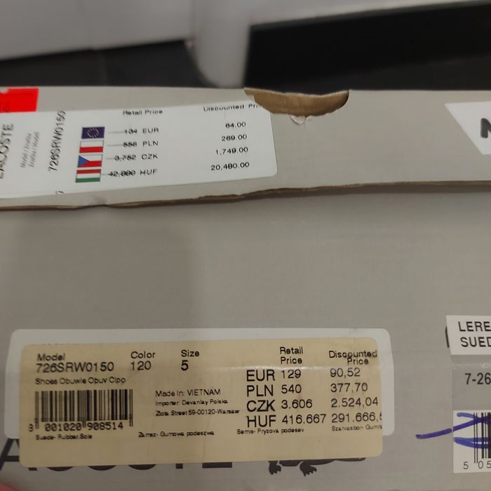 Buty damskie Lacoste rozmiar 38 na koturnie botki wiązane