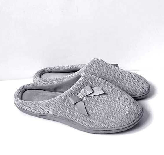 Капці велюрові з бантом домашні сліпони прошиті р. 41 (26 см)