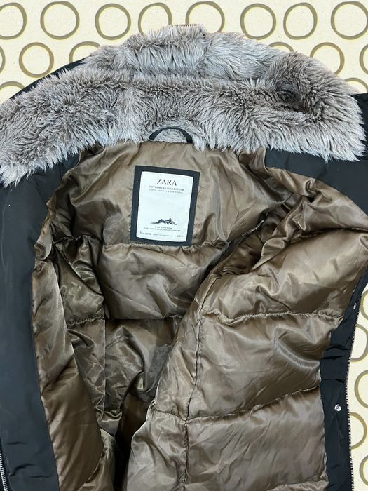 Zara roz. M damska parka zimowa ocieplana