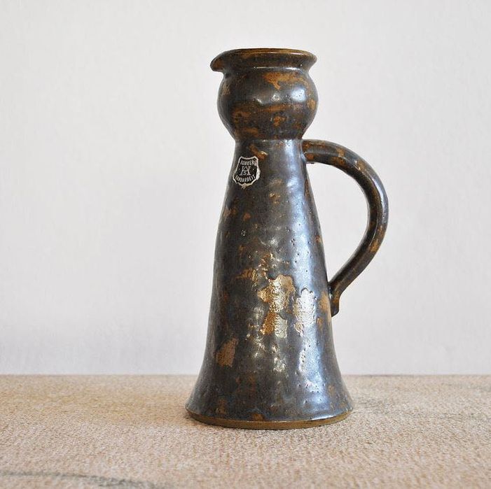 Jarra Vintage Klinker ceramic pitcher, Klinker Handarbeit, '60s