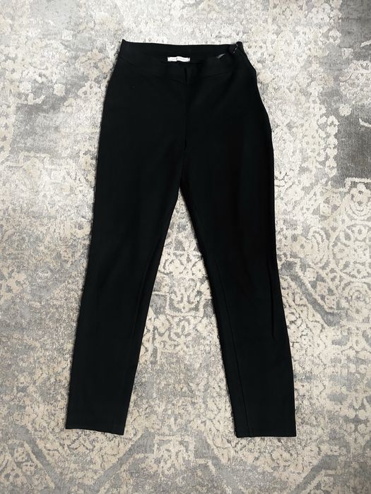 Spodnie legginsy zamszowe Pieces czarne rozmiar XS 34