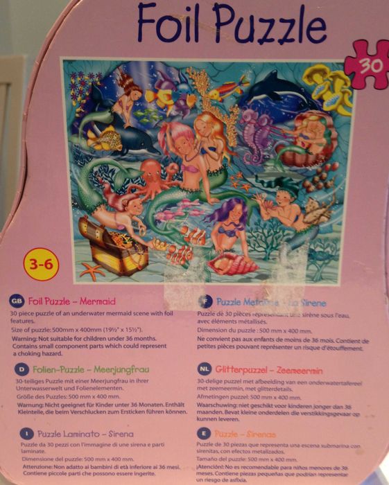 Puzzle sereias de 30 peças