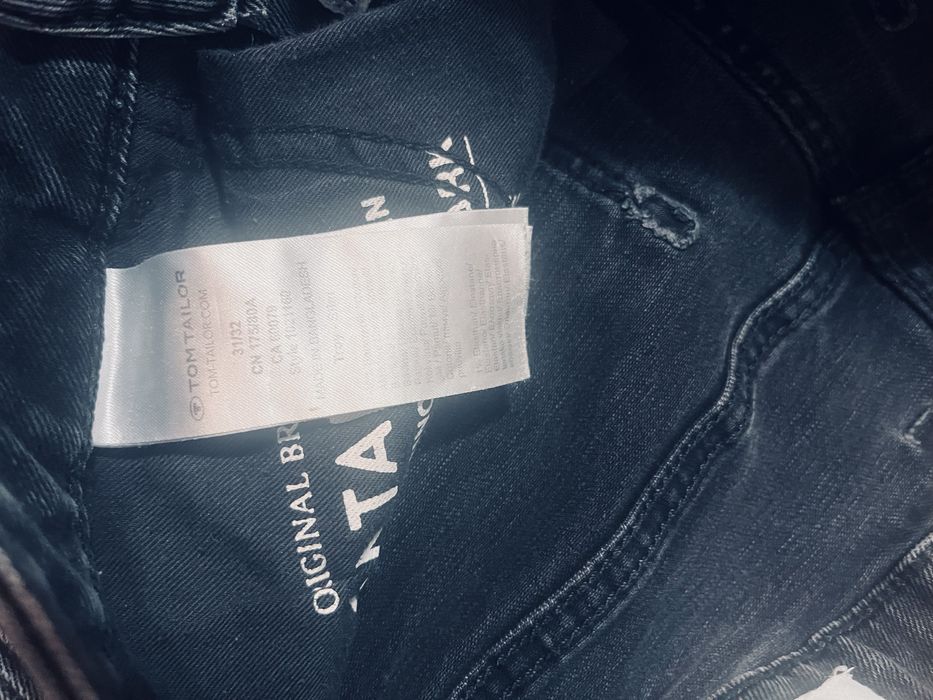 Meskie spodnie szare jeansy rozm s tom tailor