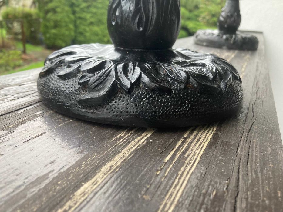 Ręcznie robione 2 eleganckie drewniane lampy