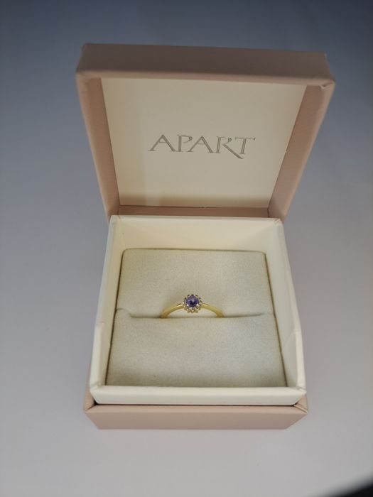 Pierścionek z tanzanitem i diamentami  Apart r.11
