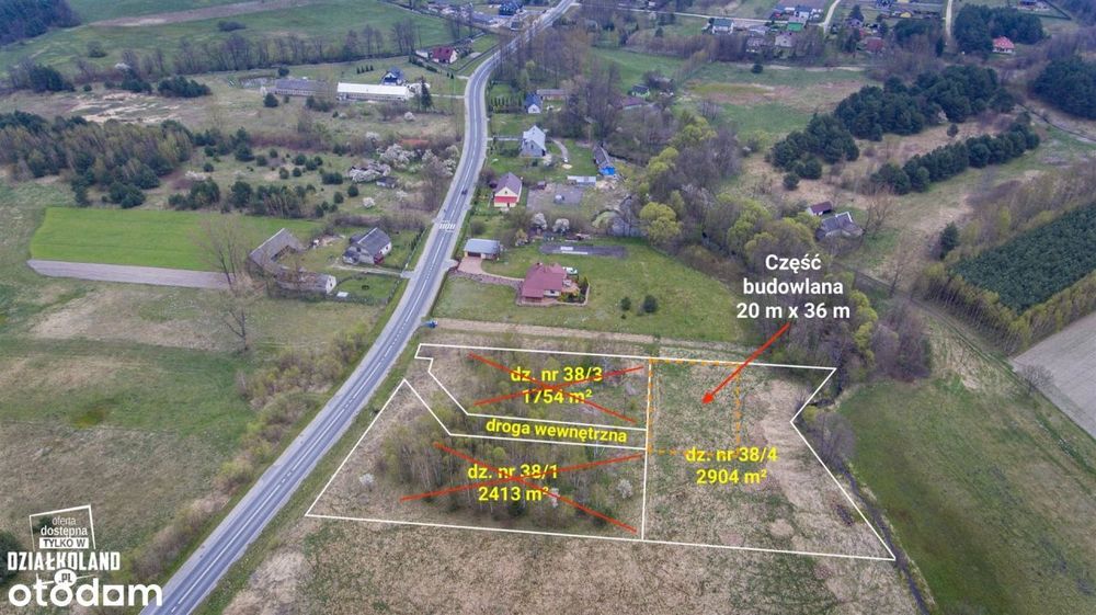 Działka budowlana 2904 m²,Silniczka, Żytno - Widok 2