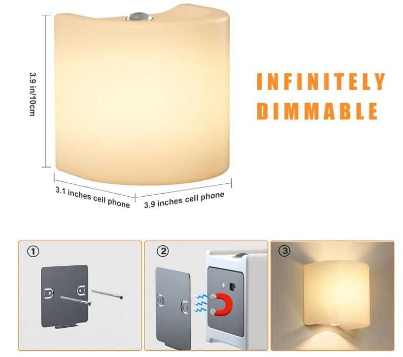 Kinkiet góra-dół bezprzewodowy z czujnikiem ruchu