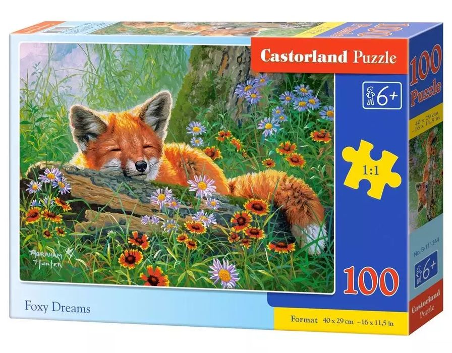 Puzzle 100 elementów. Foxy Dreams. Castorland. Nowy Produkt