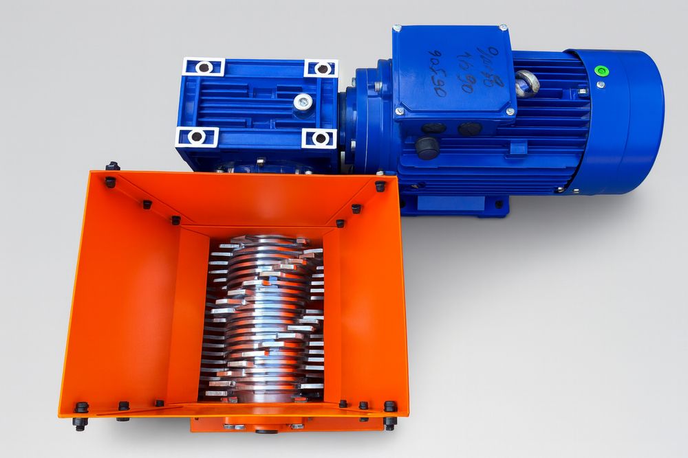 Одновалкова дробарка для пет-пляшок та пластику 100* 200 мм