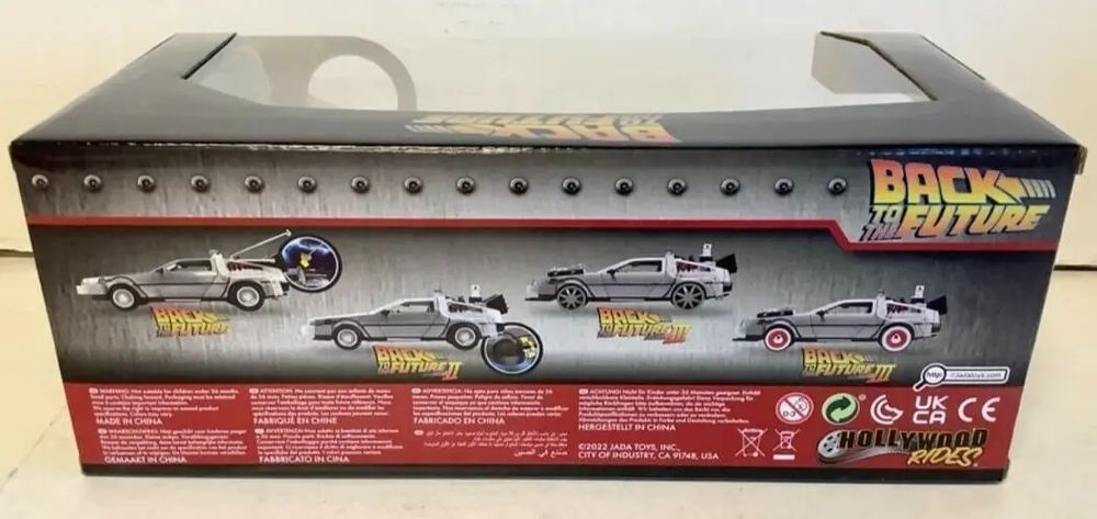 Jada Toys 1:24 delorean time machine flying wheel  back to the  future