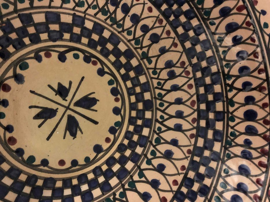 Taça grande em Faiança Decorativa