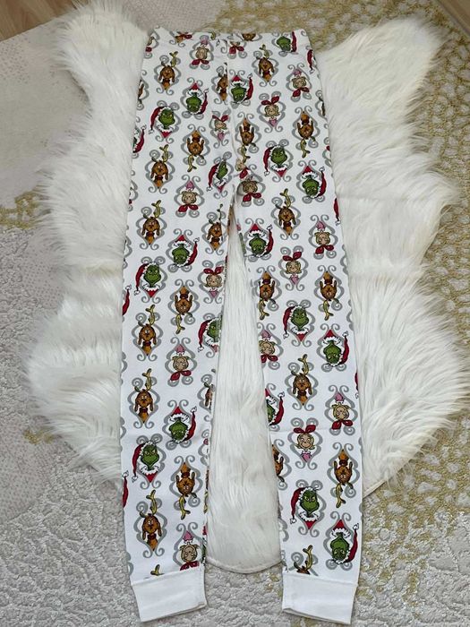 Dziecięce bawełniane spodnie piżamowe Dr.Seuss Grinch 10-12 lat 140cm