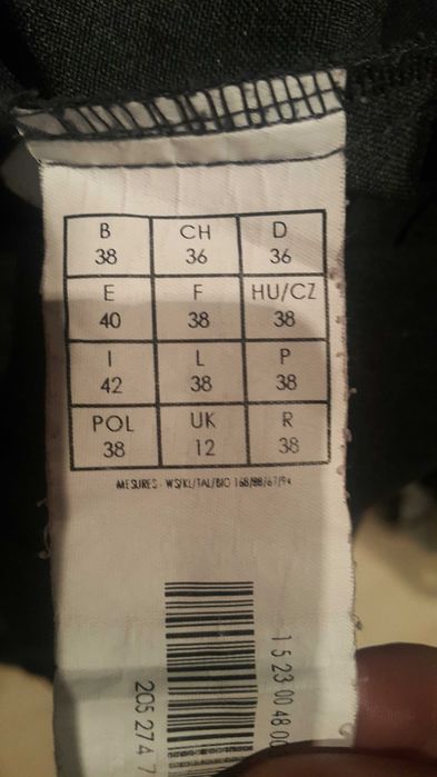 Spodnie grafitowe krój prosty, roz. 38 Promod