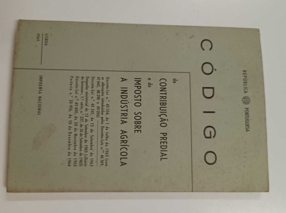 Código da Contribuição Predial e do Imposto sobre a Indústria Agrícola