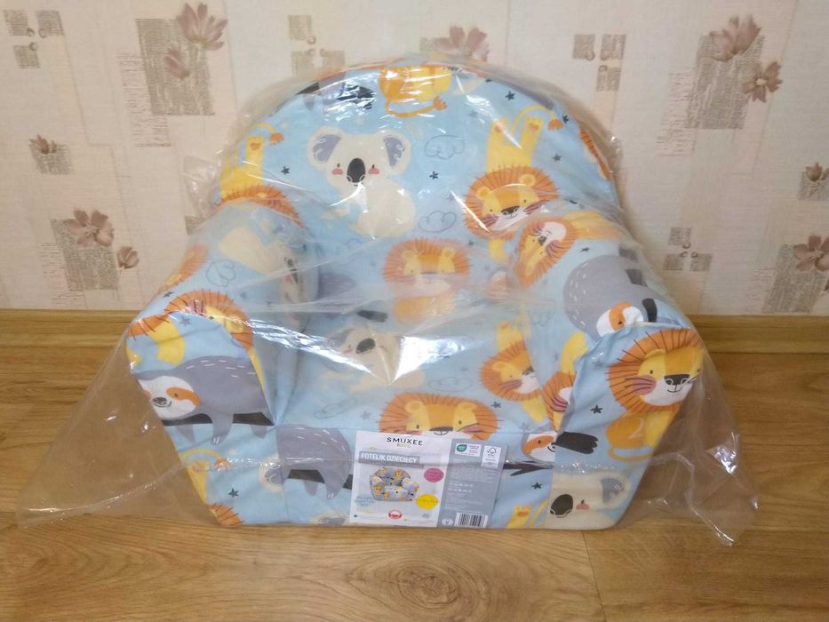 HIT Fotelik dziecięcy piankowy fotel dla dziecka Lew Koala Leniwiec