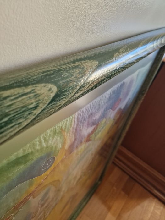 Quadro de assinatura - Lenço pintado á mão